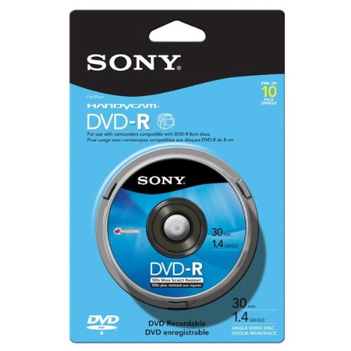 0638865627522 - DISC, DVD-R, 1.4GB, 8CM, 10/PK SPINDLE SKIN PACK