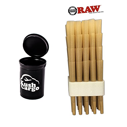 0638936484337 - RAW CLASSIC KING SIZE AUTHENTIC PRE-ROLLED CONES WITH (100 PACK) + KC POP TOP