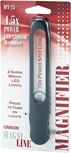 0638936938946 - CARSON MAGNILINE 4.5X LED LIGHTED MAGNIFIER WITH 10X SPOT LENS (MT-25)