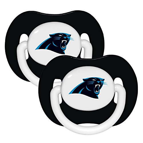0638966580474 - NFL FOOTBALL 2014 BABY INFANT PACIFIER 2-PACK - PICK TEAM (CAROLINA PANTHERS - SOLID)