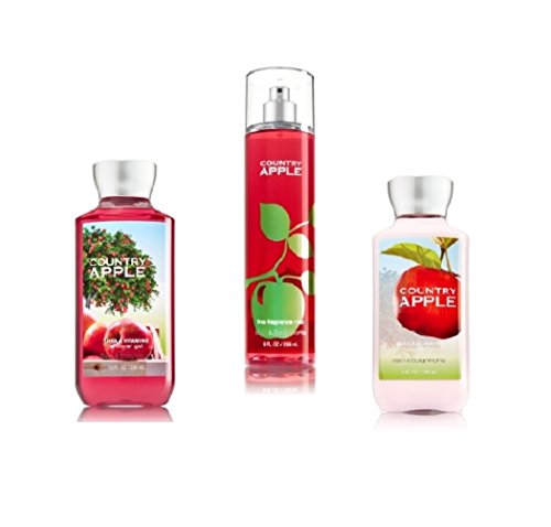 0639066753904 - BATH & BODY WORKS ~ SIGNATURE COLLECTION ~ COUNTRY APPLE ~ SHOWER GEL - FINE FRAGRANCE MIST & BODY LOTION TRIO