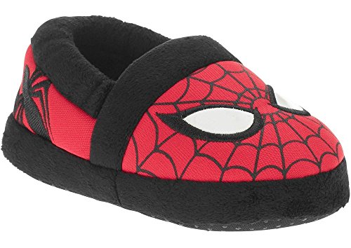 0639112586449 - MARVEL AVENGERS SPIDER-MAN KIDS A-LINE SLIPPERS (SMALL / 5-6 M US TODDLER, GLOW