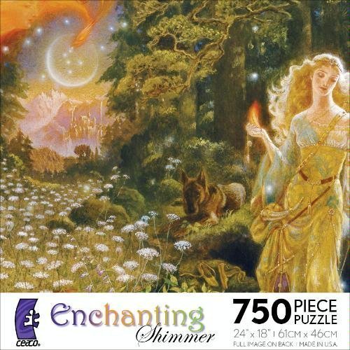 0639112690269 - CEACO ENCHANTING SHIMMER PUZZLE IN THE FOREST OF SERRE 750 PIECE PUZZLE MADE IN USA PUZZLE
