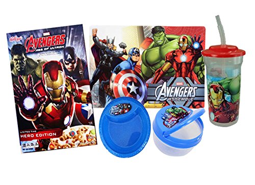 6391839467848 - SUPER HERO INSPIRED BREAKFAST OF CHAMPS! KIDS LIMITED TIME HERO'S EDITION ALL INCLUSIVE AVENGERS 5PC BREAKFAST SET! FEATURING IRON MAN, CAPTIN AMERICA & THE HULK!