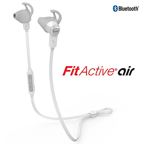 0639247130371 - FITACTIVE AIR BY ILUV (SWEAT PROOF BLUETOOTH WIRELESS SPORTS EARPHONES WITH MIC/REMOTE FOR JOGGING, TRAVELING, EXERCISING) FOR THE APPLE IPHONE, SAMSUNG, LG, HTC, GOOGLE AND OTHER DEVICES (WHITE)