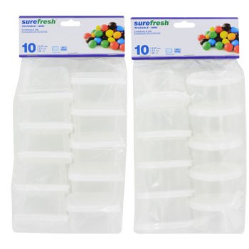 Sure Fresh Mini Storage Containers, 10-ct. Packs - Square