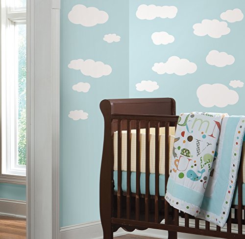 0639277891921 - CLOUDS (WHITE) PEEL & STICK WALL DECALS 10 X 18IN