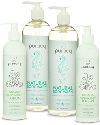 0639667220584 - PURACY NATURAL & ORGANIC PERSONAL CARE SET - SULFATE-FREE BODY WASH & CLINICAL-GRADE HAND & BODY LOTION - DEVELOPED BY DOCTORS - PACK OF 4