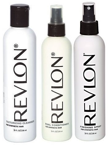 0639738126494 - REVLON TEXTURIZING CLEANSER, REVITALIZING CONDITIONER & FINISHING SPRAY FOR SYNTHETIC HAIR & WIGS, 8OZ. VALUE PACK...