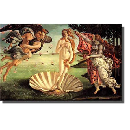 0639738934846 - BIRTH OF VENUS BY BOTTICELLI ON STRETCHED CANVAS, WALL ART DECOR READY TO HANG!.