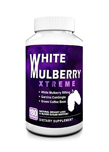 0639767356015 - WHITE MULBERRY 180 CAPSULES WITH GARCINIA CAMBOGIA, GREEN COFFEE BEAN, WEIGHT LOSS SUGAR BLOCKER AND APPETITE SUPPRESSANT (CONTAINS 500 MG WHITE MULBERRY LEAF EXTRACT (1% STANDARDIZED ALKALOIDS / 15% FLAVONOIDS) PLUS GARCINIA CAMBOGIA, GREEN COFFEE BEAN
