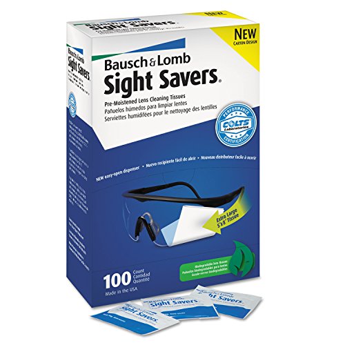 0640024813127 - BAUSCH & LOMB 8574GM SIGHT SAVERS PREMOISTENED LENS CLEANING TISSUES (BOX OF 100)
