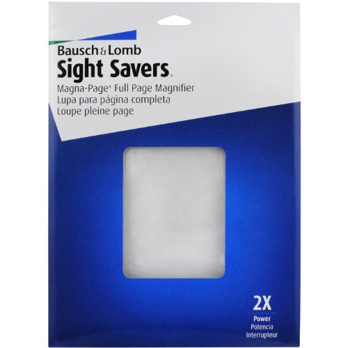0640026128403 - BAUSCH & LOMB 2X MAGNA-PAGE FULL-PAGE MAGNIFIER WITH MOLDED FRESNEL LENS, 8.25 X 10.75 INCHES
