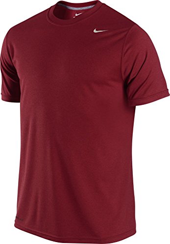 0640135952586 - NIKE LEGEND DRI-FIT POLY S/S CREW TOP (TEAM RED) MEN'S SHORT SLEEVE PULLOVER