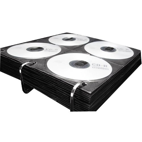 0640206436892 - VAULTZ CD BINDER PAGES, 8 CD CAPACITY PER SHEET, 25 SHEETS PER BOX, CLEAR AND BLACK (VZ01401)