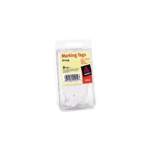 0640206474771 - AVERY MARKING TAGS, STRUNG, 2.75 X 1.68 INCHES, WHITE, PACK OF 100