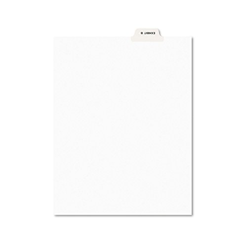 0640206509688 - AVERY CONSUMER PRODUCTS PRODUCTS - DIVIDER, AMP;QUOT;EXHIBIT BAMP;QUOT;, BOTTOM TAB, 8-1/2AMP;QUOT;X11AMP;QUOT;, 25/PK, WHITE - SOLD AS 1 PK - DIVIDERS ARE IDEAL FOR INDEX BRIEFS, LEGAL EXHIBITS, MORTGAGE DOCUMENTATION FILES AND MORE. WHITE PAPER STOCK O