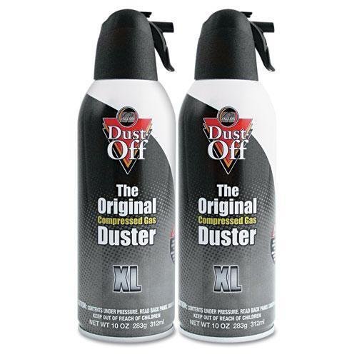 0640206554756 - DUST-OFF DISPOSABLE COMPRESSED GAS DUSTER, 10 OZ CANS, 2 PACK