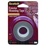 0640206585002 - SCOTCH PRODUCTS - SCOTCH - EXTERIOR WEATHER-RESISTANT DOUBLE-SIDED TAPE, 1 X 60, GRAY W/RED LINER - SOLD AS 1 ROLL - DOUBLE-SIDED GRAY TAPE WITH RED LINER. - WEATHER-RESISTANT, HOLDS SECURELY TO INDOOR OR OUTDOOR SURFACES SUCH AS STUCCO AND BRICK. - SUPE