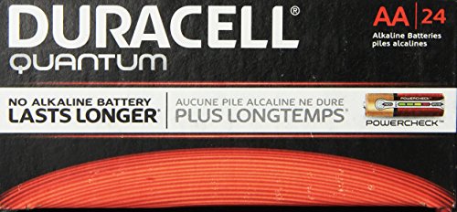 0640206637954 - DURACELL QUANTUM QU1500BKD09 ALKALINE-MANGANESE DIOXIDE AA BATTERY, 1.5V, -4 TO 130 DEGREES F (PACK OF 24)