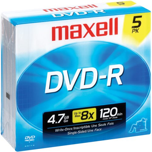 0640206711067 - MAXELL DVD-R 5PK 4.7GB DVD-R, 5 PACK
