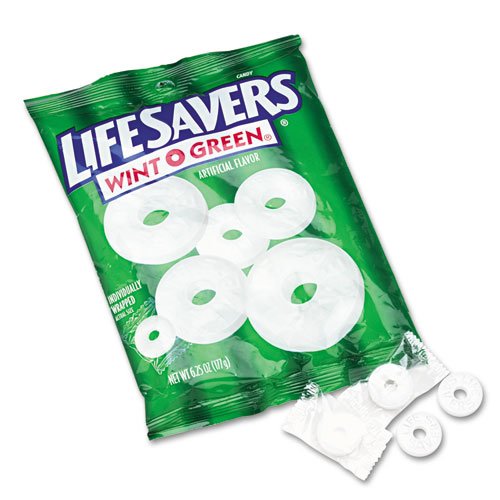 0640206722803 - LIFESAVERS PRODUCTS - LIFESAVERS - HARD CANDY, WINT-O-GREEN FLAVOR, INDIVIDUALLY WRAPPED, 6.5OZ BAG - SOLD AS 1 PACK - ENJOY AMERICA'S FAVORITE HARD CANDIES. - LARGER PIECES MEAN MORE ENJOYMENT. -