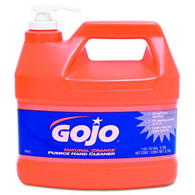 0640206805933 - GOJO 1GALLON BOTTLE NATURAL* ORANGE ORANGE CITRUS SCENTED LOTION FORMULA HAND CLEANER WITH PUMICE SCRUBBING PARTICLES WITH PUMP DISPENSER (PACK OF 4)