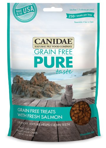 0640461023196 - CANIDAE GRAIN FREE PURE TASTE WITH FRESH SALMON CAT TREATS, 3-OUNCE