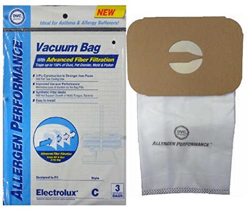 0640671857628 - DVC ELECTROLUX CANISTER HEPA VACUUM BAGS (3 PACK)
