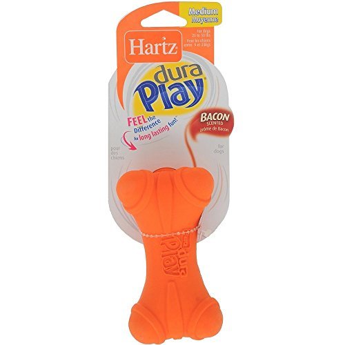0640793545212 - HARTZ DURA PLAY SOFT DOG BONE TOY, ASSORTED COLORS 1 EA (PACK OF 3)