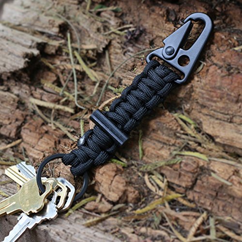 0641061919230 - PARACORD SURVIVAL KEYCHAIN BY BOMBER AND COMPANY ● MILITARY GRADE TYPE III 7 STRAND 550 LB TEST ● PREMIUM BEST QUALITY OUTDOOR GEAR ● PERFECT FOR ULTRALIGHT BACKPACKING & ADVENTURE CAMPING