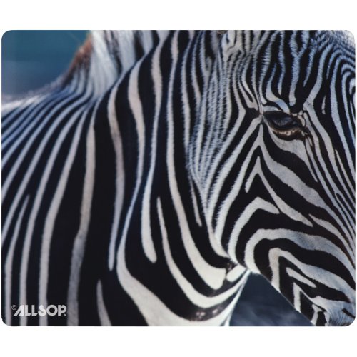 6411343581011 - ALLSOP NATURE'S SMART MOUSE PAD ZEBRA 60 % RECYCLED CONTENT, ANTI-MICROBIAL