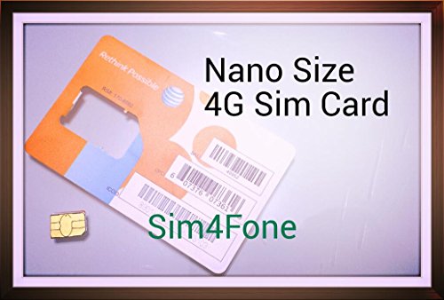 0641171949332 - AT&T NANO SIM CARD FOR IPHONE 5, 5C, 5S, 6, 6 PLUS, AND IPAD AIR 4G NANO SIZE SIMCARD