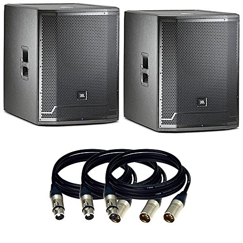 0641361338694 - JBL PRX718XLF 18 SELF-POWERED EXTENDED LOW FREQUENCY SUBWOOFER PAIR & XLR CABLE