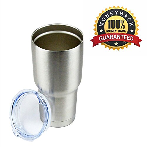 0641361814204 - CELSIUS - PREMIUM GRADE 18/8 STAINLESS STEEL TUMBLER, DOUBLE WALL VACUUM INSULATED TRAVEL CUP WITH SHATTERPROOF SIP LID - BEST TRAVELING MUG FOR CAMPING - 30 OZ - 100% SATISFACTION GUARANTEE!