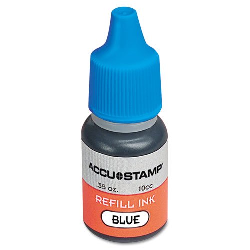 0641438015503 - COSCO - ACCU-STAMP GEL INK REFILL, BLUE, 0.35 OZ BOTTLE 090682 (DMI EA