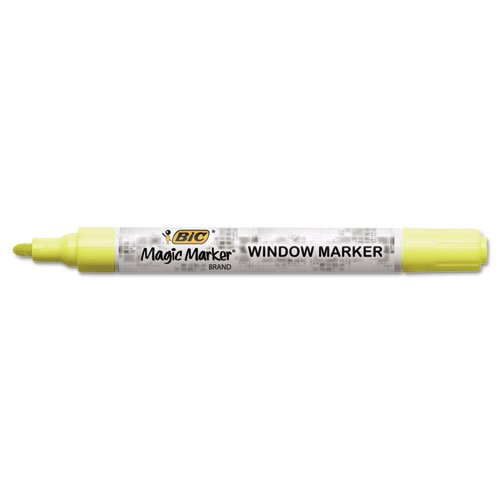 0641438099619 - BIC CORPORATION MAGIC MARKER BRAND WINDOW MARKERS, BULLET, YELLOW/PINK, 2/PK MWTP21YPAST