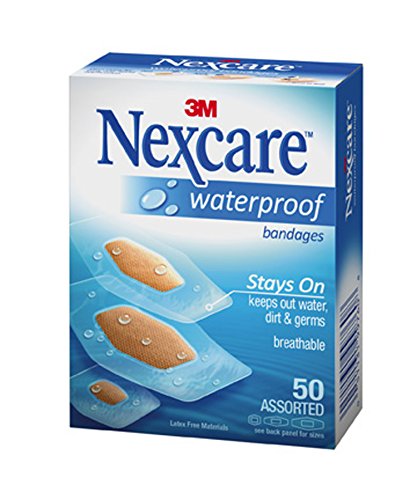 0641438144807 - NEXCARE WATERPROOF CLEAR BANDAGE ASSORTED SIZES, 50 COUNT PACKAGE