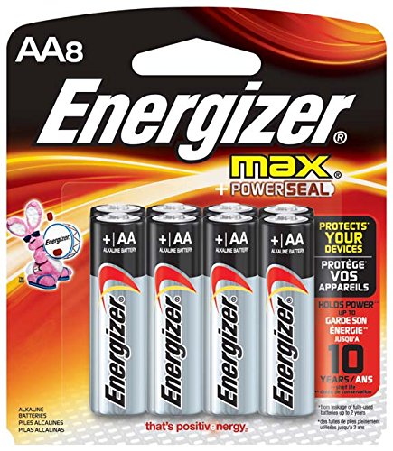 0641438152079 - ENERGIZER MAX ALKALINE AA BATTERIES, 8-COUNT PACKAGE