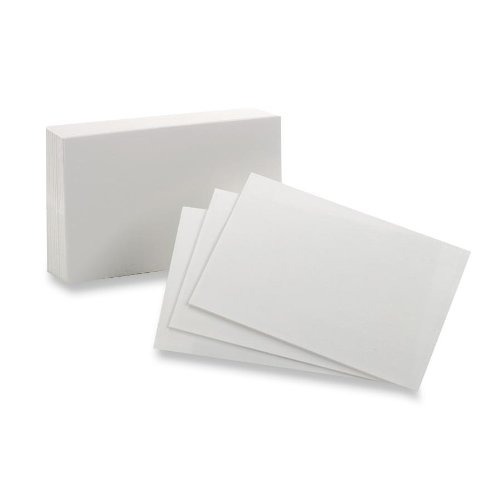 0641438170387 - OXFORD BLANK INDEX CARDS, 4 X 6, WHITE, 100/PACK