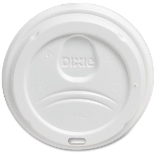 0641438426354 - DIXIE PERFECTOUCH HOT CUP LID - DOME - PLASTIC - 50 / PACK - WHITE