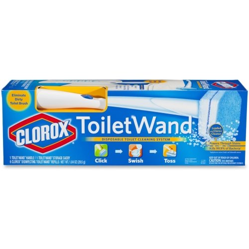 0641438442033 - CLOROX TOILETWAND DISPOSABLE TOILET CLEANING SYSTEM - TOILET WAND - WHITE
