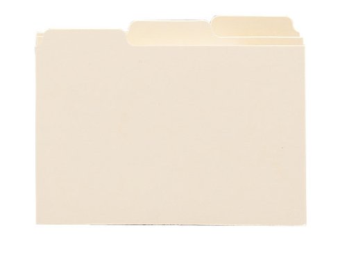 0641438508395 - SMEAD CARD GUIDE, PLAIN 1/3-CUT TAB (BLANK), 6W X 4H, MANILA, 100 PER BOX