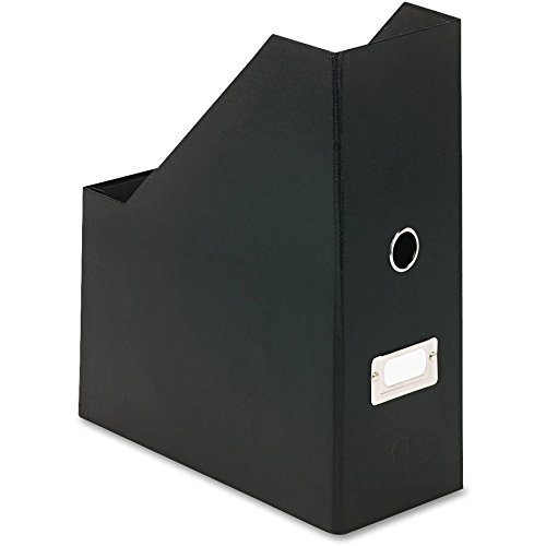 0641438553890 - SNAP-N-STORE JUMBO MAGAZINE FILE BOX, BLACK FIBERBOARD WITH CONTENT LABEL HOLDER, 4.50 INCHES WIDTH X 11.25 INCHES DEPTH (SNS01637)