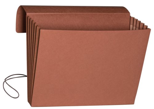 0641438576295 - SMEAD WALLET, 5-1/4 EXPANSION, FLAP AND CORD CLOSURE, LEGAL SIZE, REDROPE, 10 PER BOX