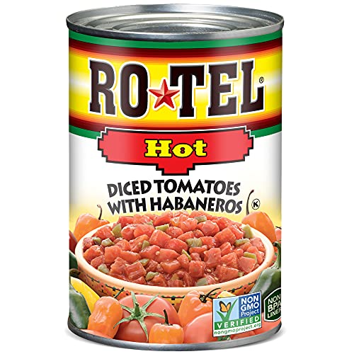 0064144283033 - RO-TEL DICED TOMATOES HOT, 10-OUNCE CANS (PACK OF 12)