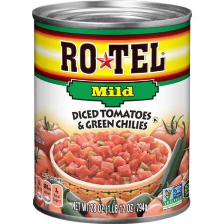 0064144641475 - RO*TEL MILD DICED TOMATOES AND GREEN CHILIES 28 OUNCE
