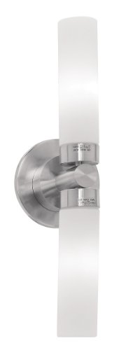 0641594089929 - ACCESS LIGHTING 50564-BS/OPL LYNX ADA 2-LIGHT WALL/VANITY LIGHT, BRUSHED STEEL FINISH WITH OPAL GLASS