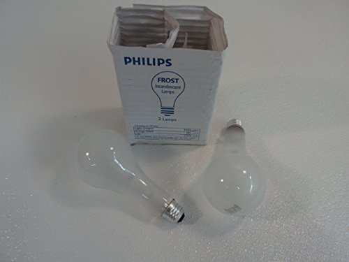 0641606629815 - PHILIPS 300 WATT FROST INCANDESCENT LAMPS 2 PACK FROST A23 SERIES 300MIF120-130V