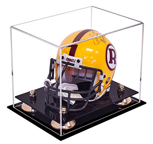 0641752959101 - DELUXE CLEAR ACRYLIC NFL / NCAA COLLECTIBLE MINI HELMET DISPLAY CASE WITH UV PROTECTION (A003)